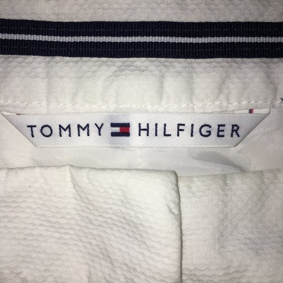 Tommy Hilfiger Womens 2 Pants White Mid-Calf Career Cropped 100% Cotton Capri - Picture 7 of 11